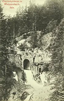 Collotype: Goisern. Chorinskyklause in Weissenbachtale