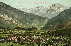 Gmunden: Goisern with the Krippenstein (2105 m). 1907