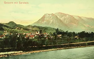 Goisern: Goisern with Sarstein and Traun. 1908. Photochrom