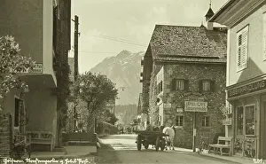 Goisern: Goisern. Street with the Hotel Post. About