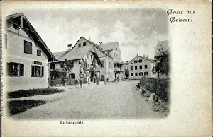 Plazas: Goisern. Town Hall Square. About 1910. Collotype