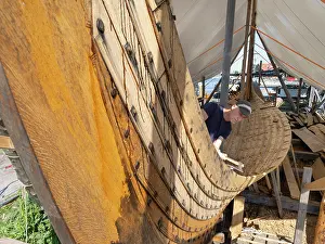 Clinker: Gokstad Ship reconstruction, Vikingodden, Tonsberg, Vestfold