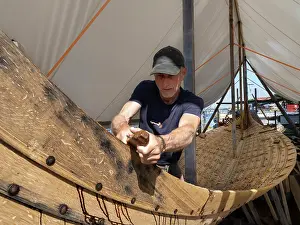Clinker: Gokstad Ship reconstruction, Vikingodden, Tonsberg, Vestfold