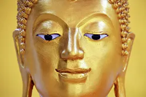 Gold Buddha statue head Wat Panping Temple, Chiang Mai