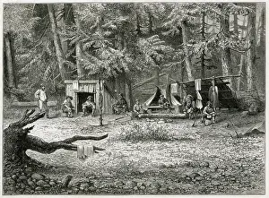 Prospector: Gold mining camp in America