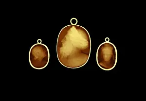 Pendant: Gold-Mounted Cameos, X-ray, 1896