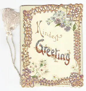 David Pearson: Gold and silver ornate design on a greetings card