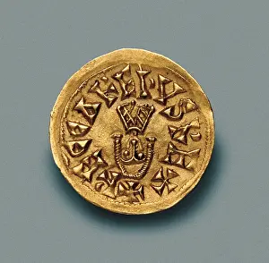 Minted: Gold Visigothic coin of Recaredo