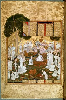 Iranian: Golden Age of Earthly paradise with streams, bordered