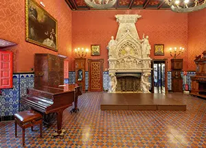 Museums: Golden Hall, Maricel Museum, Sitges, Catalonia, Spain