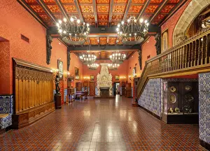 Museums: Golden Hall, Maricel Museum, Sitges, Catalonia, Spain