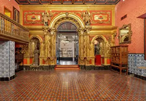 Museums: Golden Hall, Maricel Museum, Sitges, Catalonia, Spain