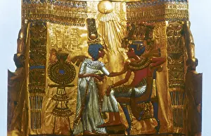 Aten: Golden Throne with Aten Disk, from the tomb of