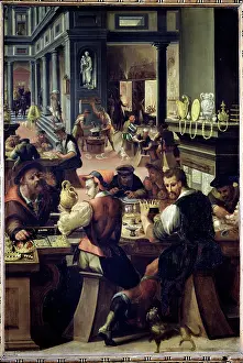Barbiere: The goldsmith's workshop, painted on