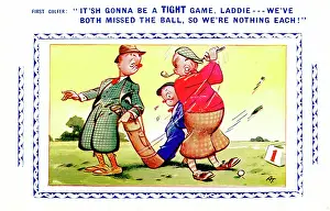 Tight: Golf humor with two men and a caddie