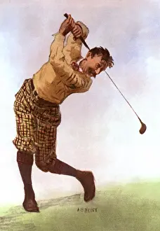 Exaggerated: Golfer Aiming