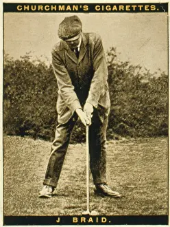 Golfing: Golfer on Churchman's Cigarettes card
