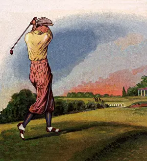 Fours: Golfer Completes Swing