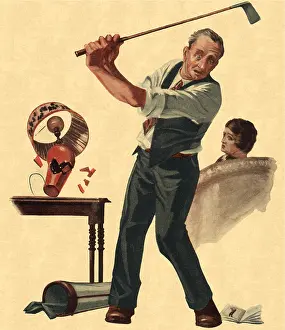 Backswing: Golfer at Home