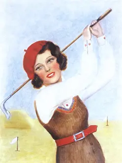 Swings: Golfer in Red Beret
