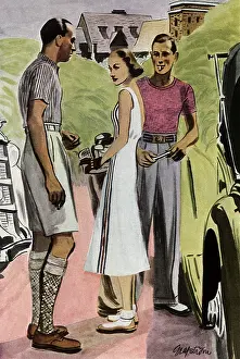 Admire: Golfers admire Woman