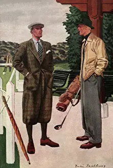 Golfers: Golfers dressed for the Early Season