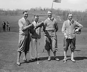 Foursome: Golfers J.W. Ockenden, Fred McLeod, Arthur S. Havers