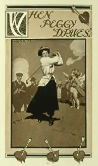 Arrows: Golfing scene -- When Peggy Drives