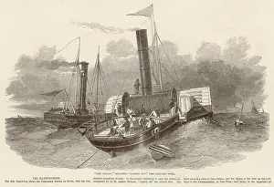 Telegraphic: The Goliah steamer paying out the electric wire