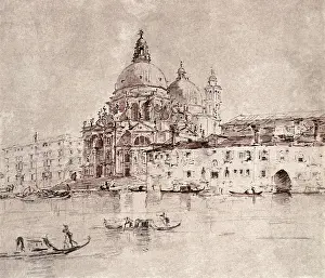 1765: Gondolas near the Abbey, Venice