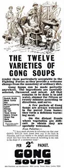 Soups: Gong Soups advertisement, WW1