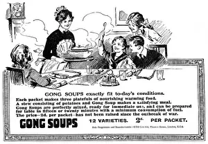 Mealtime: Gong Soups advertisement, WW1