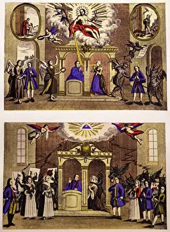 Stopped: The Good Confession (top) presided over by Christ
