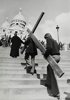 Stairways: Good Friday procession at the Stations of the Cross of t