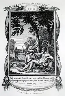 Wayside: The Good Samaritan tending a man wounded by the