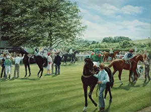Paddock: Goodwood Paddock ' racehorses, jockeys
