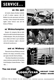 Wallasey: Goodyear Aviation Service At Wolverhampton And At Wallasey