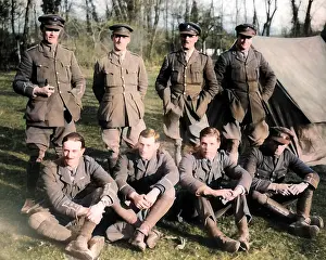 Highlanders: Gordon Highlanders resting, Western Front, WW1