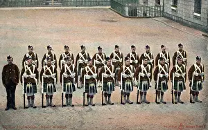 Sporrans: Gordon Highlanders standing to attention