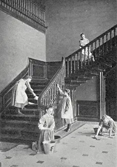 Scrubbing: Gordon House Industrial School, Isleworth - Housework