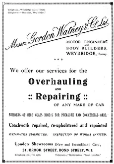Watney: Gordon Watney, Weybridge. Motor Engineers