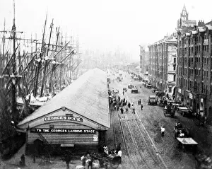 Goree: Goree Piazza Warehouse, Liverpool Docks in the 1870s