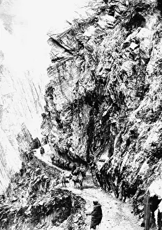Peshawar: A gorge in the mountains south of Peshawar, 1935