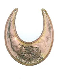 Garter: Gorget, gilt copper, 1810