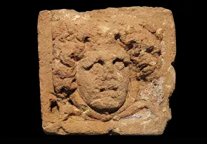 Amulet: Gorgoneion relief, Solunto Museum, Solunto, Sicily, Italy
