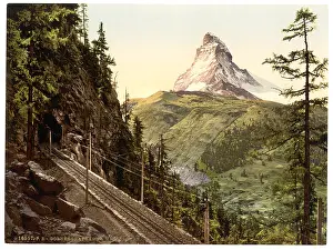 Matterhorn: Gornergrat Railway and Matterhorn, Valais, Alps of, Switzerl