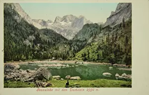Dachstein: Gosau. Gosaulake with Dachstein. About 1905