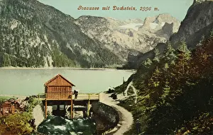 Weirs: Gosau. Gosausee with Dachstein (2996 m). 1908