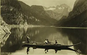 Lenz: Gosau. Vorderer Gosausee with Dachstein. In