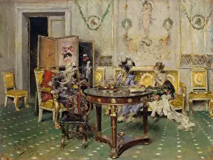 Impressionistic: Gossip, by Giovanni Boldini, 1873, Italian, impressionistic